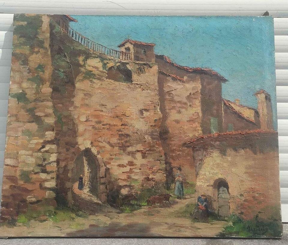 Huile sur toile signe Maurice legrand, Antiquités & Art, Enlèvement ou Envoi