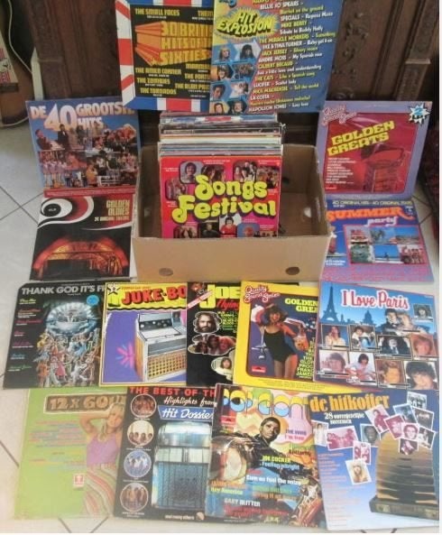 Grand lot de 90 albums de compilation (LP), Enlèvement ou Envoi, Comme neuf, LP