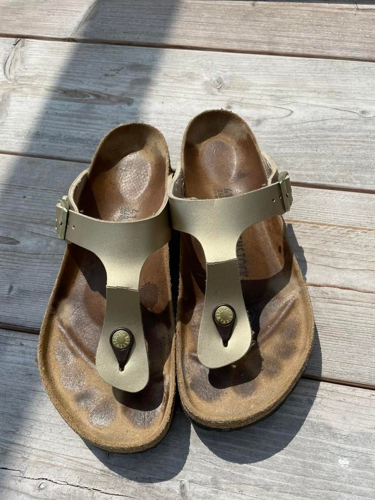 Gouden Birkenstock maat 41, Kleding | Dames, Ophalen of Verzenden, Zo goed als nieuw