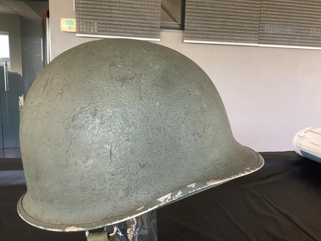 Casque US ww2 terrain ardennes 44, Enlèvement ou Envoi