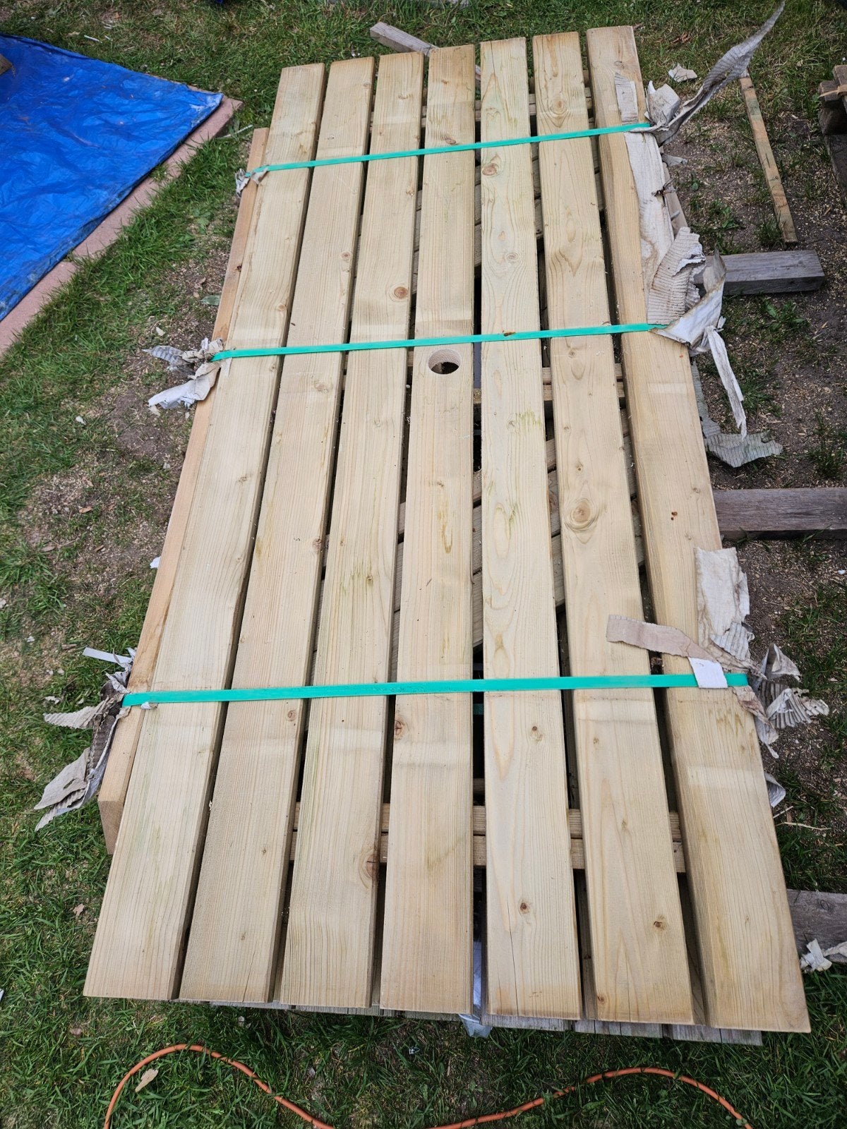 Bancs de jardin imprégnés L 180x70 cm neufs, Enlèvement