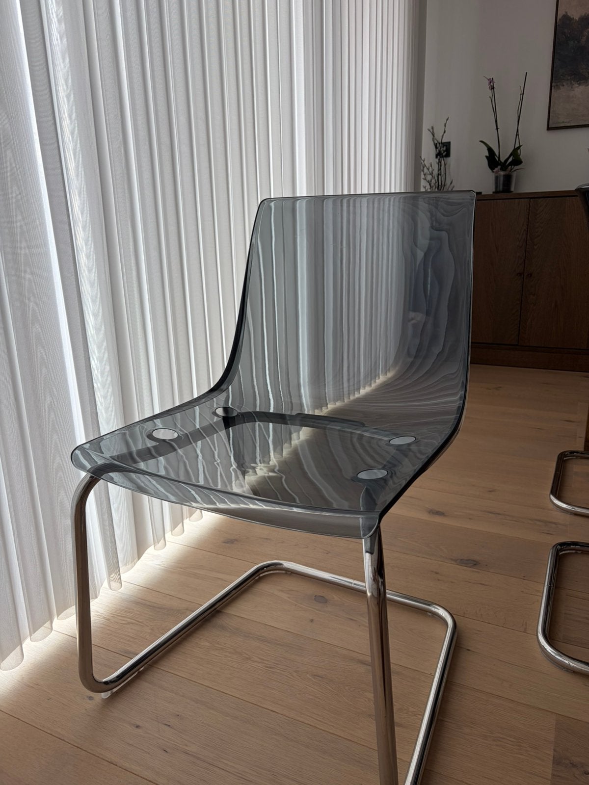 IKEA tobias stoelen rookgrijs, Huis en Inrichting, Ophalen, Zo goed als nieuw, Grijs