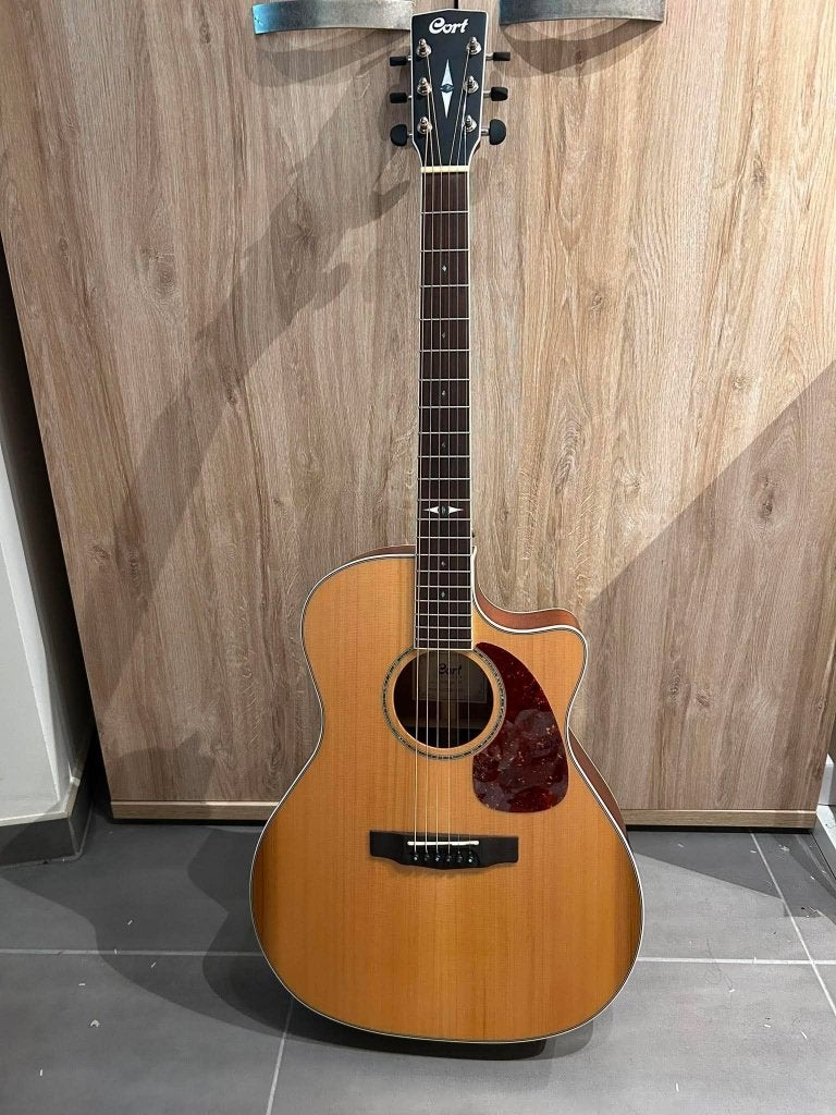 Cort GA5F BW NS acoustic gitaar + bag, Musique & Instruments, Enlèvement, Comme neuf, Guitare Western ou Guitare Folk, Avec valise