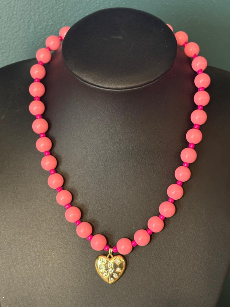 Collier grosses perles et pendentif acier 316L, Enlèvement ou Envoi, Neuf
