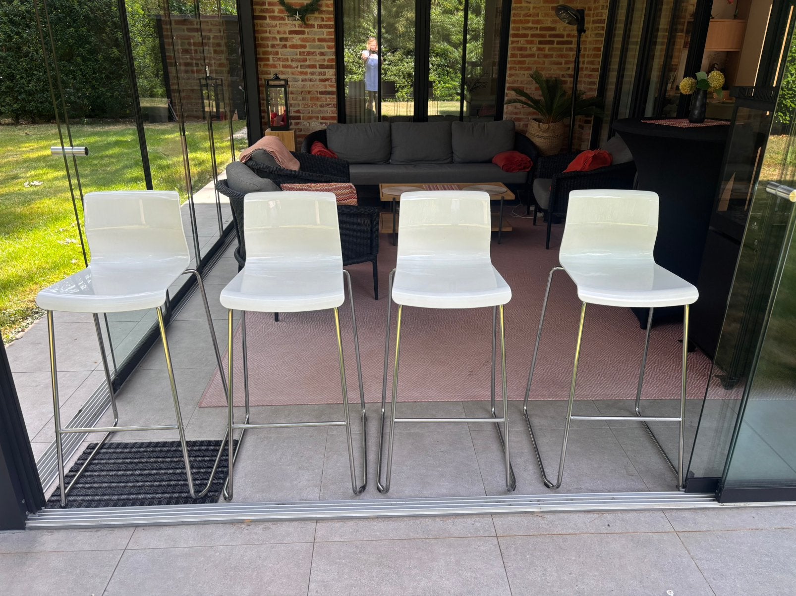 4 tabourets de bar Glenn Schoten Region, 90 cm ou plus, 4 tabourets, Synthétique, Enlèvement