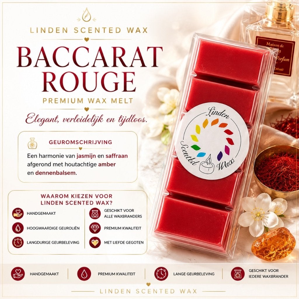 Waxmelts BACCARAT ROUGE, base de cire parfumée, Enlèvement ou Envoi, Neuf, Cire, Bougie