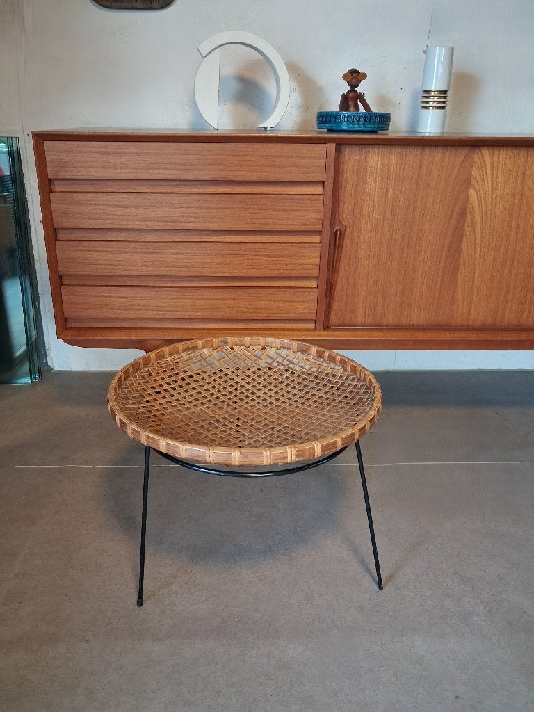 Vintage rotan lectuurmand Artimeta voor Metz & Co, Antiek en Kunst, Kunst | Designobjecten, Ophalen, Object, Zwart