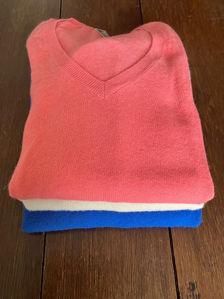 3x Benetton truien - Cashmere Blend + Basics - Maat M & S/M, Kleding | Dames, Truien en Vesten, Blauw, Benetton, Ophalen of Verzenden