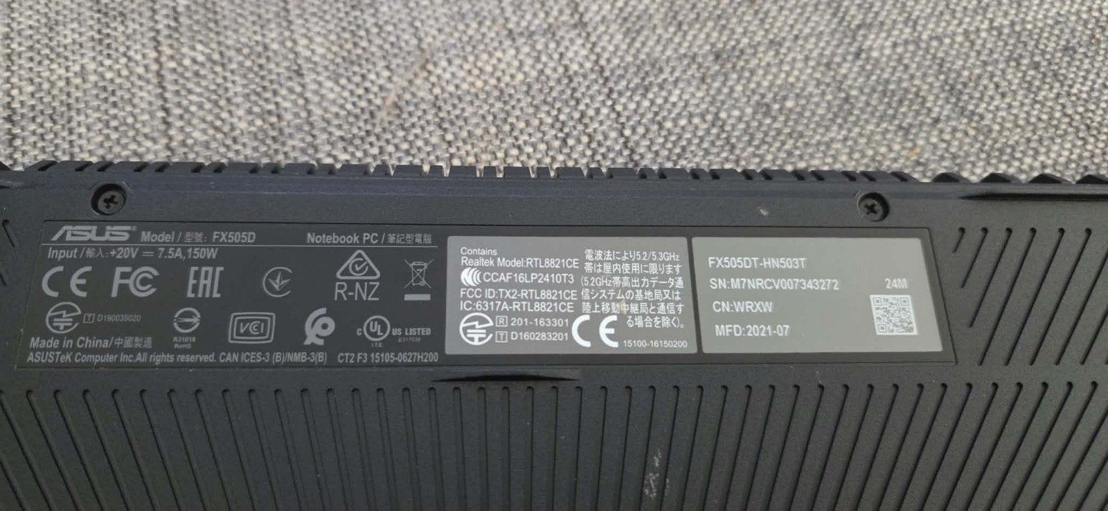 Asus Tuf Gaming laptop model fx505dt, Computers en Software, Windows Laptops, Ophalen