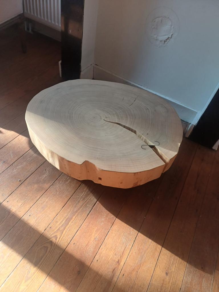 Boomstronk salontafel, Ophalen