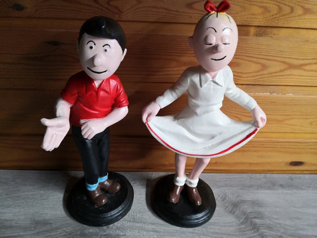 Set van twee beelden -- Suske en Wiske, Verzamelen, Stripfiguren, Ophalen, Suske en Wiske