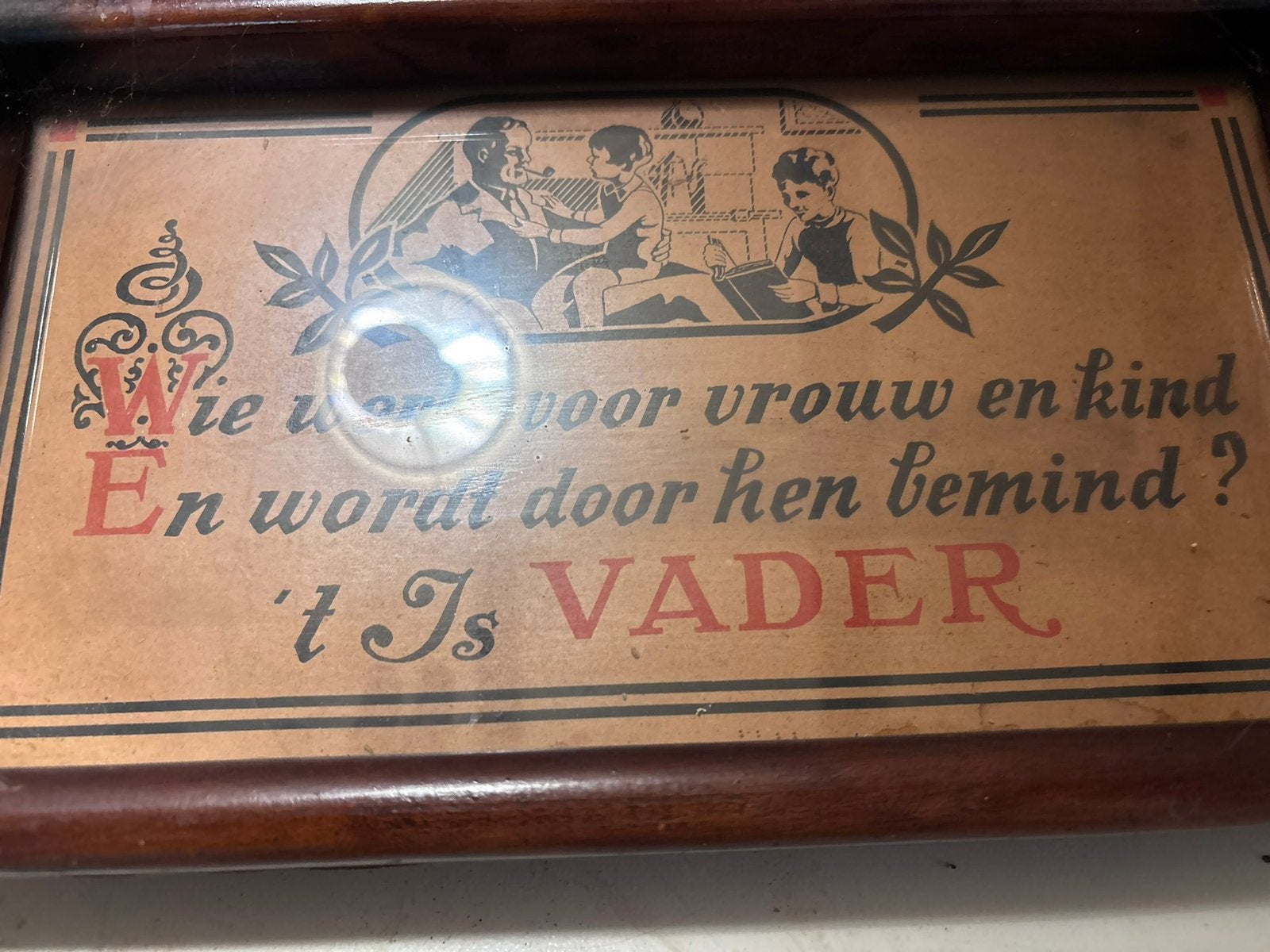 Antieke kader met tekst. In goede staat, Antiek en Kunst, Ophalen