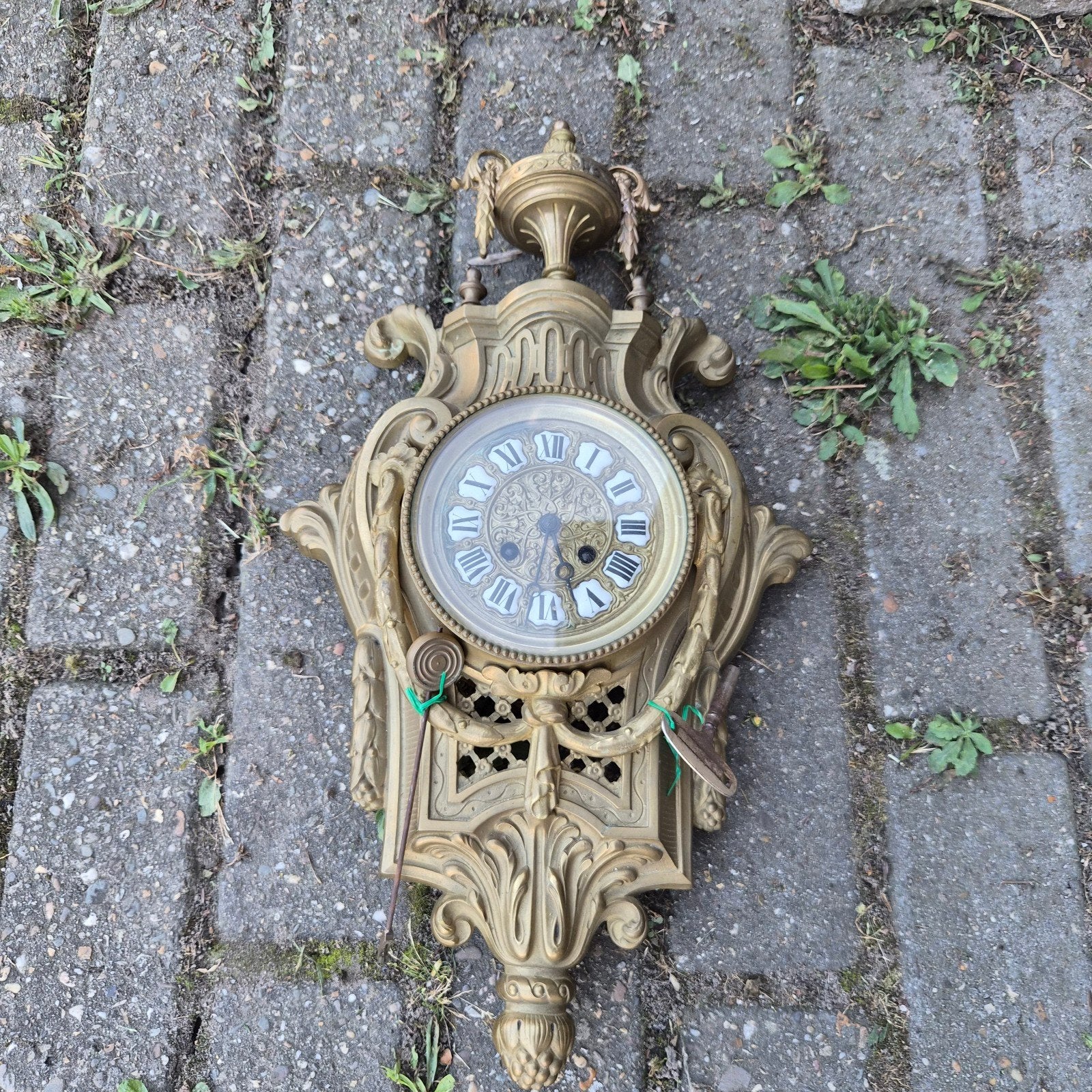 bronze cartel klok 52 cm, Ophalen