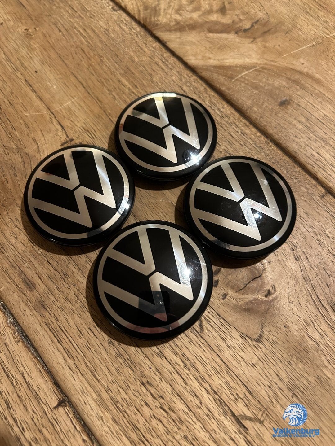 ORIGINELE VW Volkswagen POLO naafkap naafdop set zwart, Gebruikt, -, Verzenden, -
