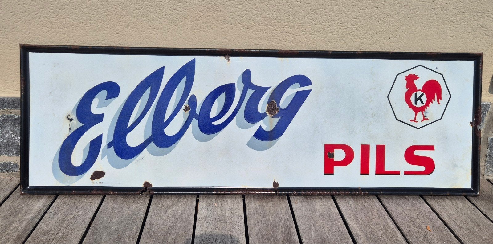 Elberg pils Koekelberg emaille jaren 50, Enlèvement