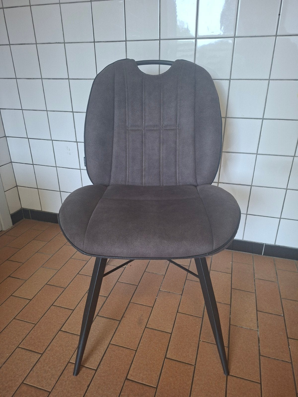 4 stuks MxSofa eetkamerstoelen zo goed als nieuw, Enlèvement, Comme neuf, Brun, Tissus