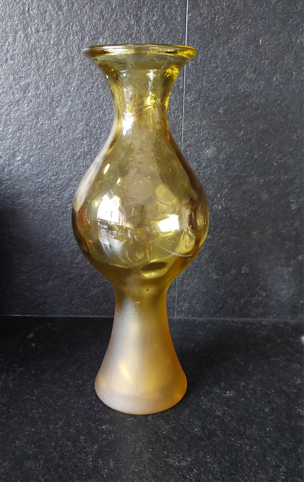 vaas geel oker kleurig, Maison & Meubles, Accessoires pour la Maison | Vases, Enlèvement, Jaune, Verre