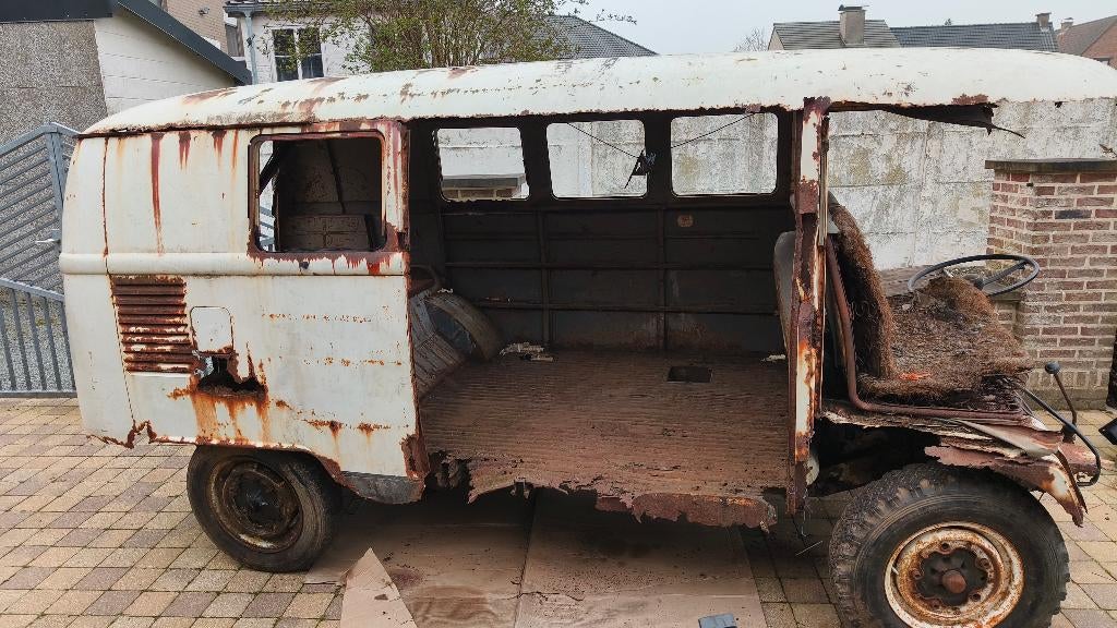 VW T1 1966 in slechte staat, Auto's, Wit, Handgeschakeld, Particulier, Transporter