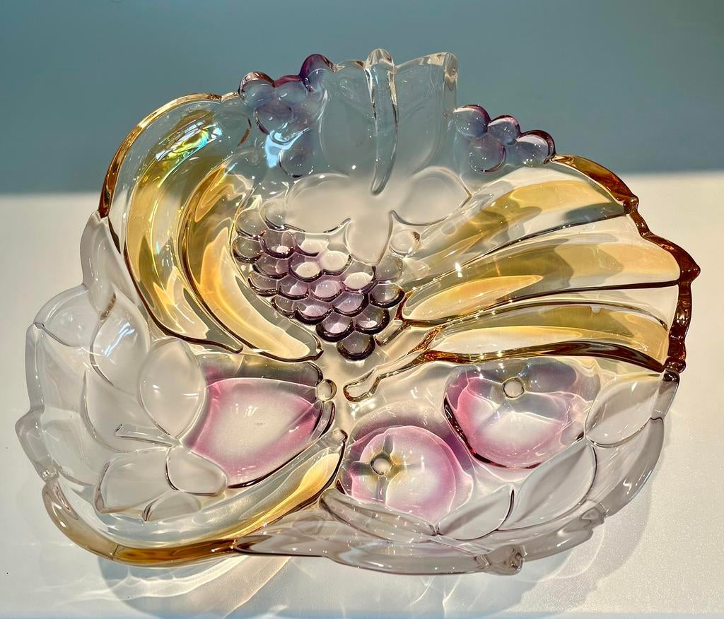 Decoratieve glazen schaal met fruitreliëf, Ophalen