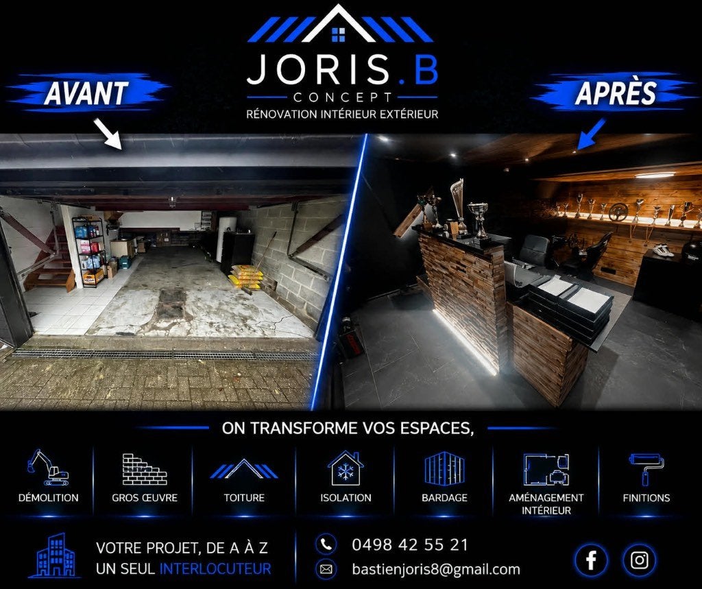 Rénovations, aménagements, Diensten en Vakmensen, Aannemers, Nieuwbouw of Opbouw, Onderhoud of Restauratie, Verbouw of Aanbouw