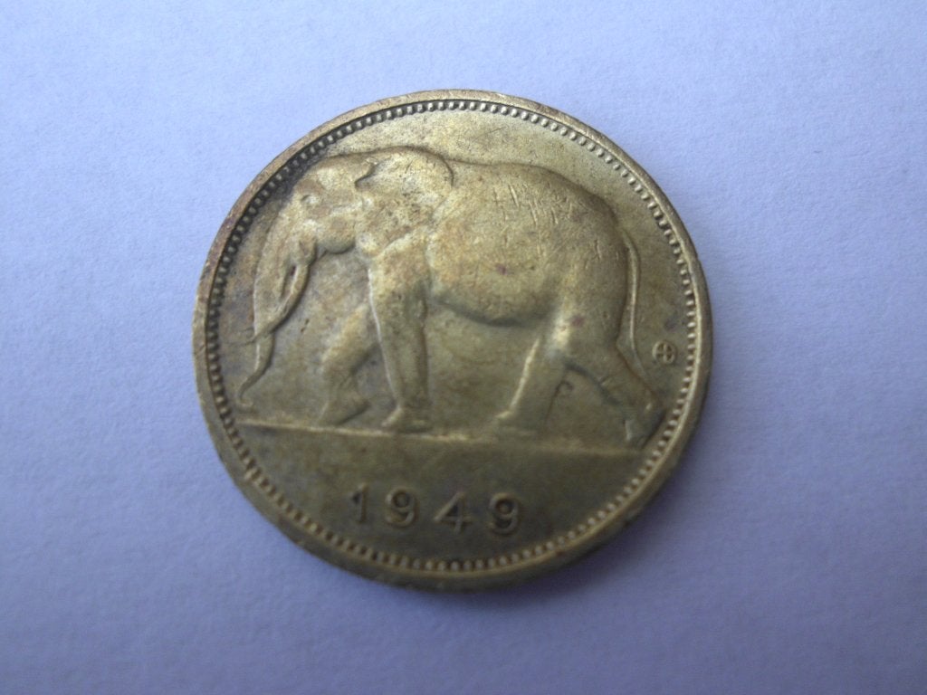 Belgisch Congo : zeer mooie 1 Fr 1949, Envoi, Autres pays, Monnaie en vrac