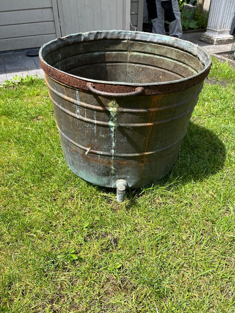 Oude koperen ketel, Antiek en Kunst, Ophalen, Koper