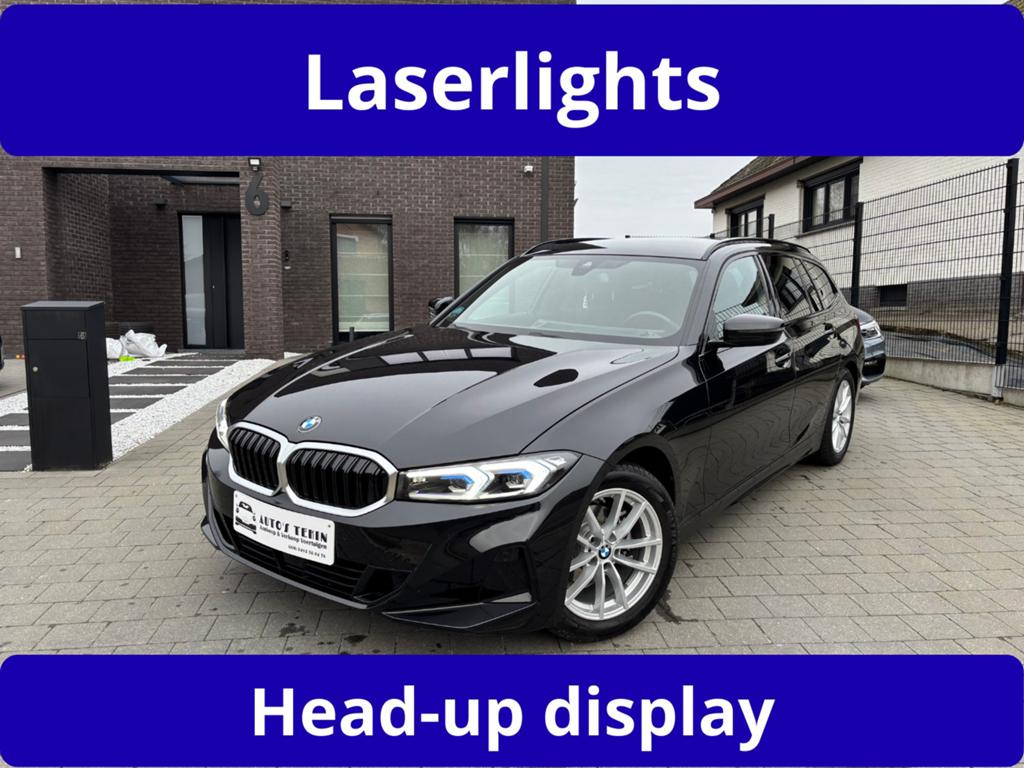 BMW 318d MHEV Touring - Trekhaak | Navi | Garantie, Auto's, BMW, 4 deurs, 4 cilinders, Zwart, Leder