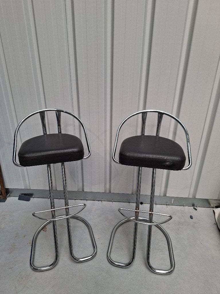 Retro barkrukken, 2 tabourets, Enlèvement, Utilisé, Métal