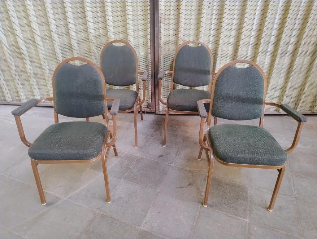 4 Chaise de bureau Américaine en tissue retro, Ophalen, Bureaustoel