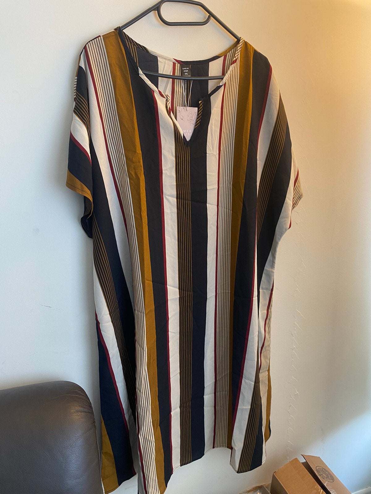 Shein Curve 3XL gestreepte jurk Nieuwe, Overige kleuren, Maat 46/48 (XL) of groter, Nieuw, Ophalen of Verzenden