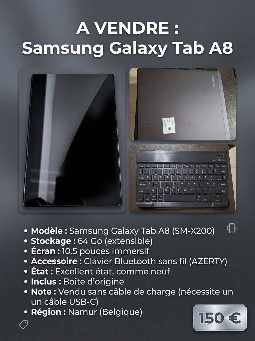 tablette samsung 150 euros, Informatique & Logiciels, Enlèvement, Comme neuf