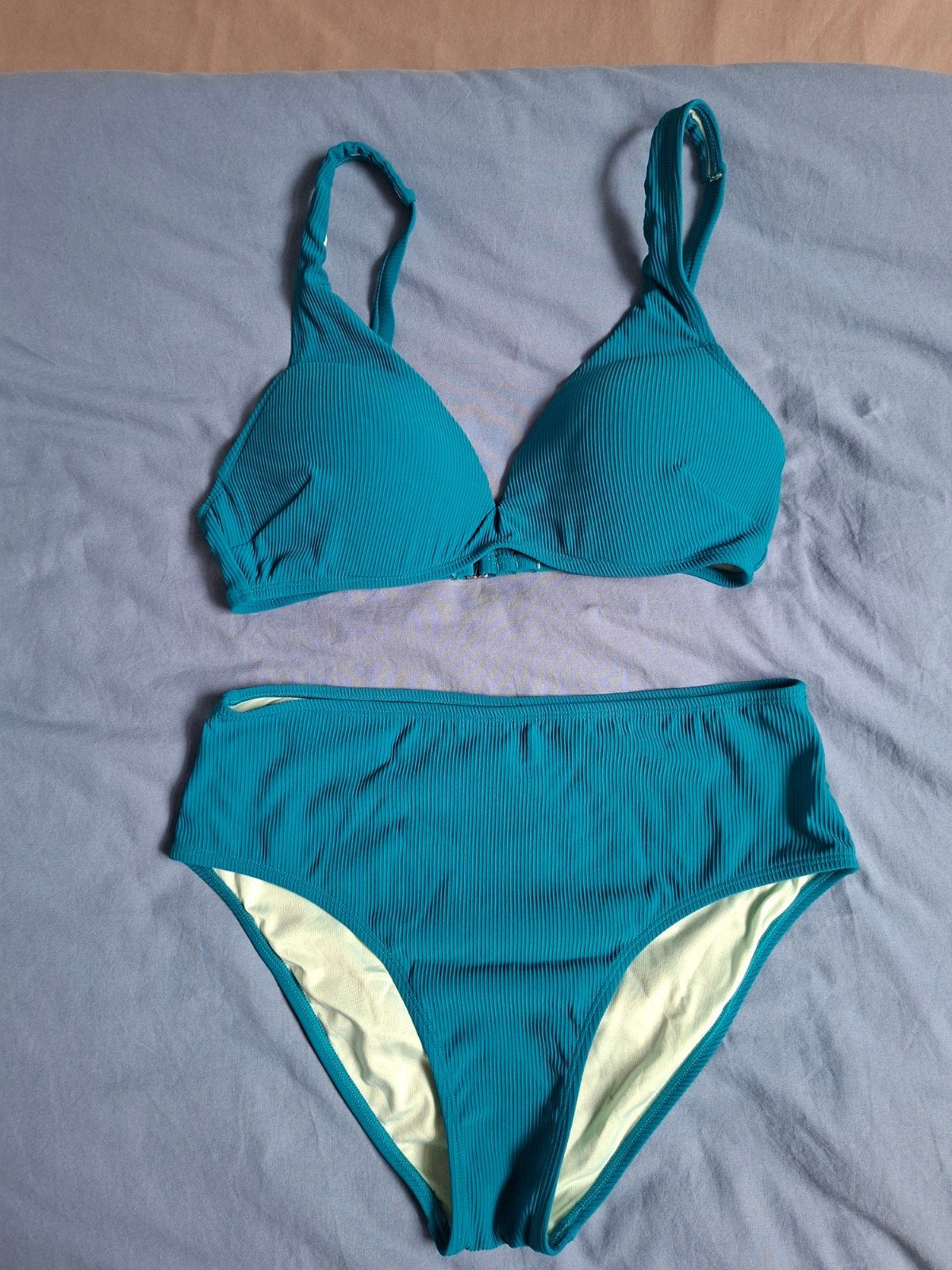 Bikini côtelé bas hipster taille moyenne, Kleding | Dames, Blauw, Nieuw, Ophalen of Verzenden, Cupshe