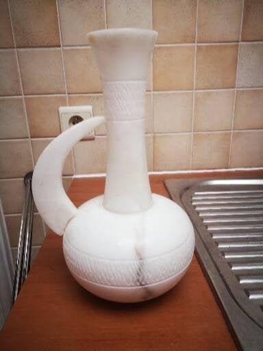 Witte albasten Vaas 28 cm, Ophalen of Verzenden