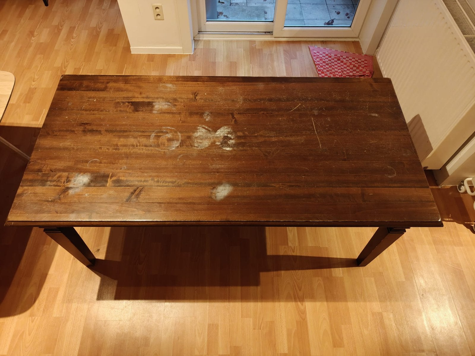 Grote houten tafel, Huis en Inrichting, Ophalen, Gebruikt, 50 tot 100 cm, 150 tot 200 cm