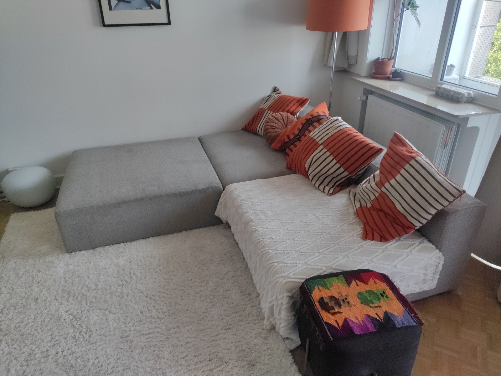 modulaire grijze  zetel, Huis en Inrichting, Ophalen