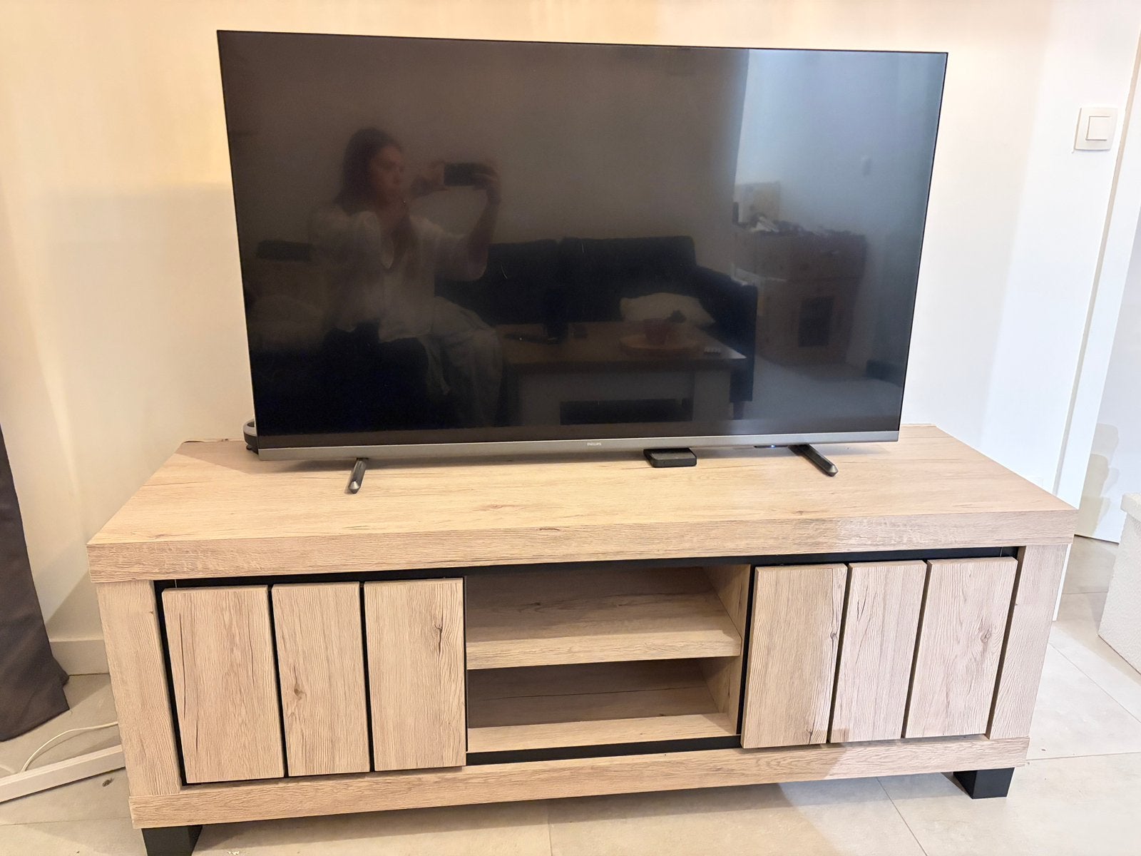 Tv- kast + Vitrinekast, Enlèvement, Comme neuf, Chêne