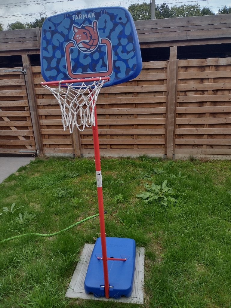 Tarmak verstelbare kinder basketbalpaal – Blauw/Rood, Enlèvement, Utilisé, Anneau, Panneau ou Poteau