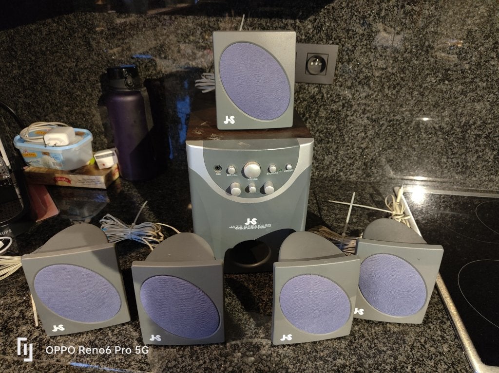JS 5.1 Surround Sound Systeem voor PC, Computers en Software, Pc speakers, Ophalen of Verzenden, Zo goed als nieuw, Audiokanaal 5.1
