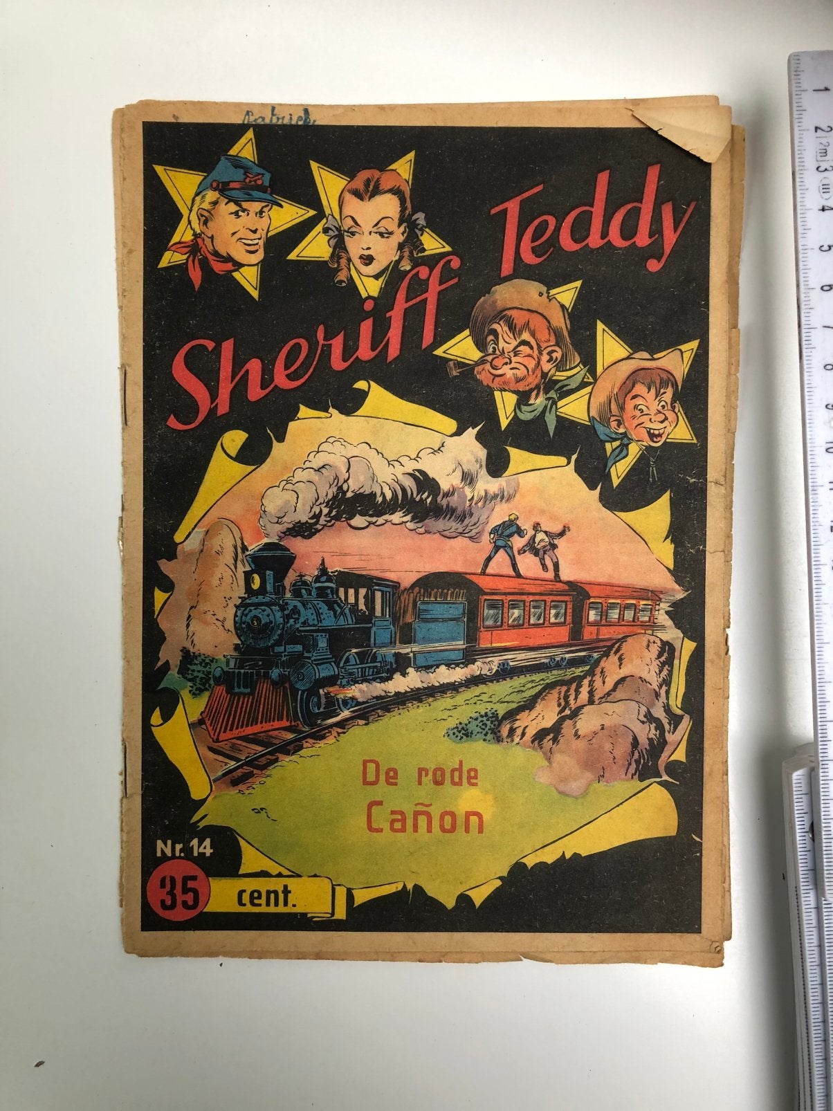 Sheriff Teddy (1955) - de rode canon en de colorado express, Eén stripboek, Ophalen, Gelezen