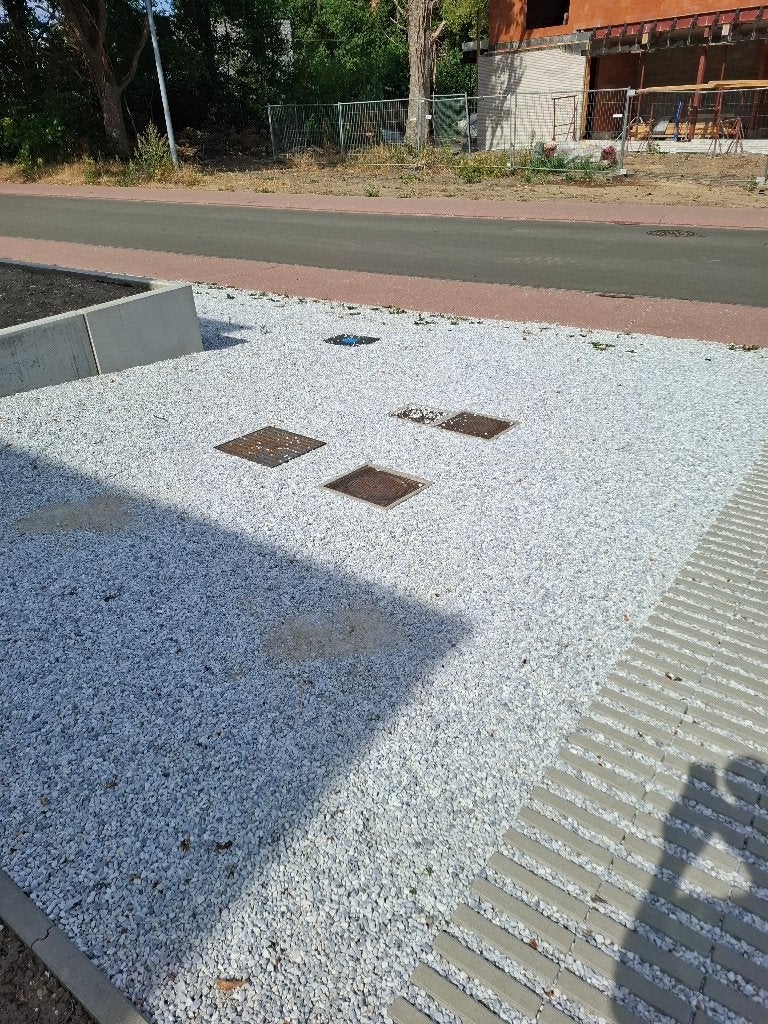 Icy blue grind/kiezel gratis., Tuin en Terras, Ophalen, Zo goed als nieuw, Blauw, Grind