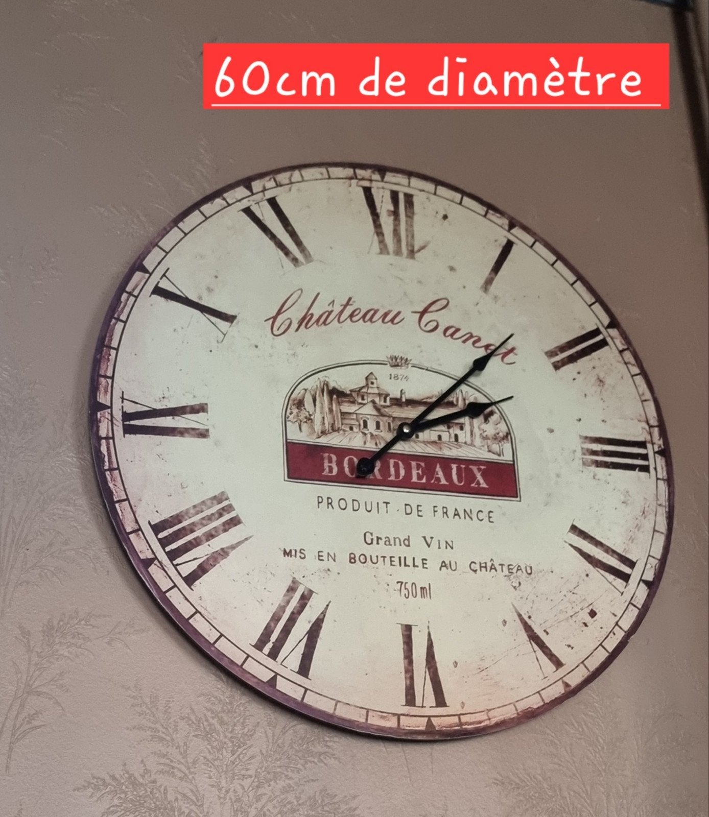 horloge mirale, Huis en Inrichting, Ophalen, Wandklok, Zo goed als nieuw, Blauw