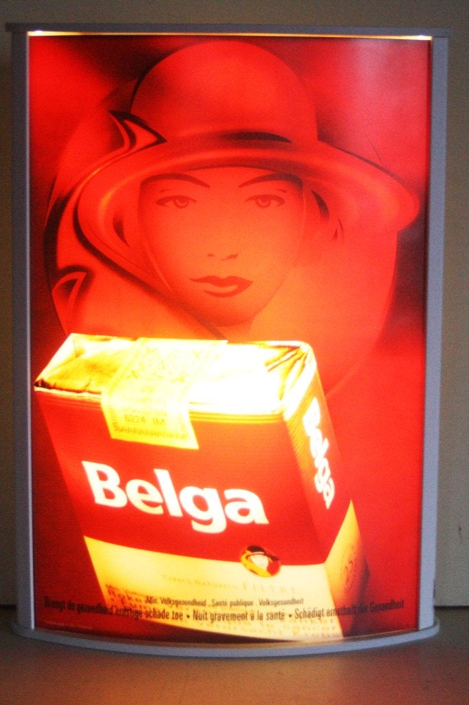 Vintage Belga Lichtreclame / Lichtbak, Ophalen of Verzenden, Zo goed als nieuw, Lichtbak of (neon) lamp