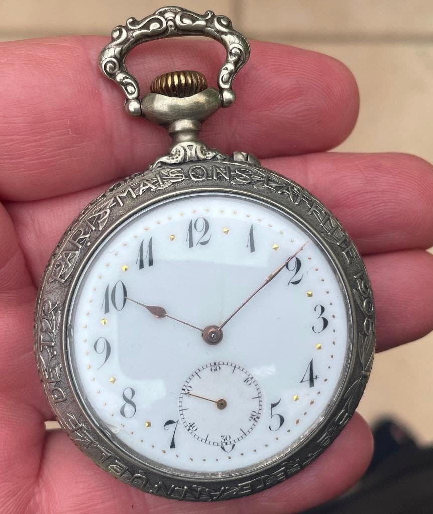 Lafitte France kruisboog zelfgemaakt schietprijshorloge, Ophalen, Zakhorloge, Omega, Voor 1900