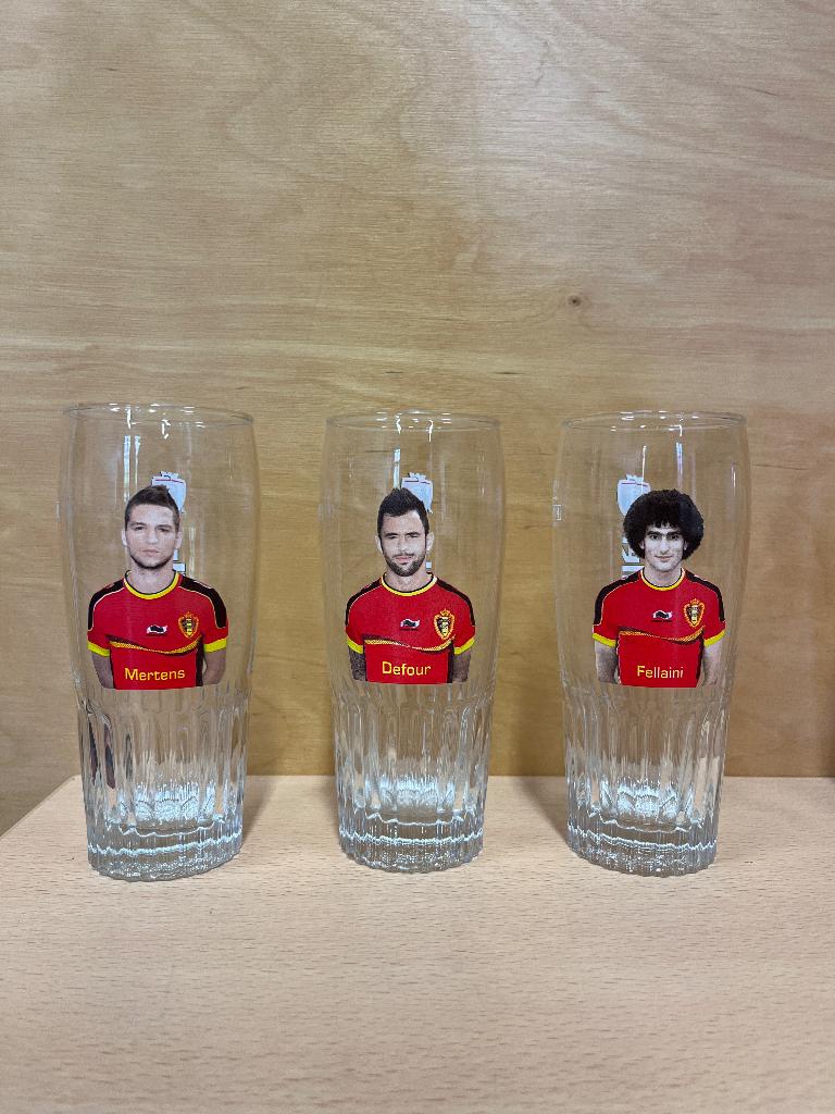 Jupiler Rode Duivels glazen, Verzamelen, Ophalen, Zo goed als nieuw, Bierglas