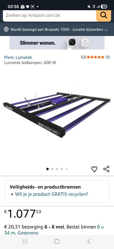 Led lamp lumatek 420, Ophalen, Zo goed als nieuw