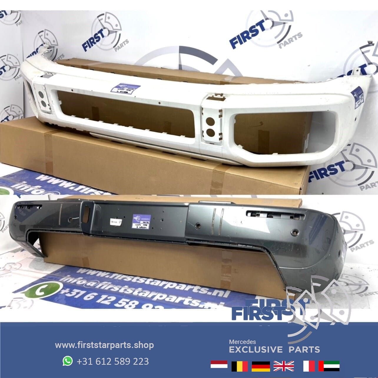 W463 G KLASSE G63 AMG VOORBUMPER + ACHTERBUMPER origineel Me, Utilisé, Avant, -, -