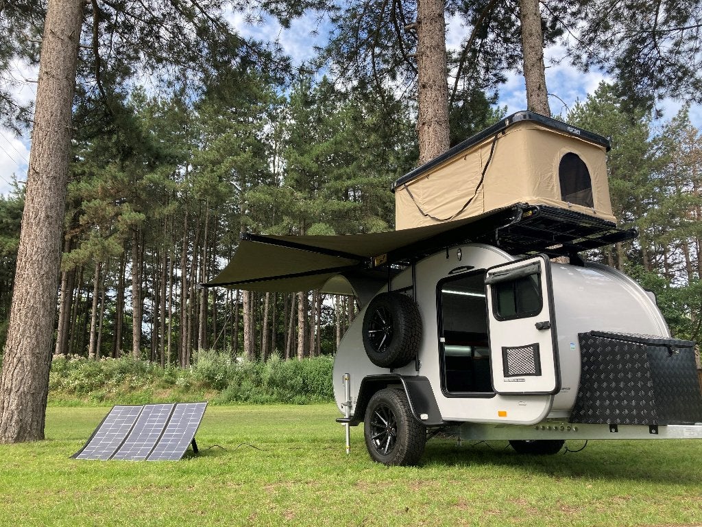 caravan hero camper met daktent en zonnepanelen, Overige merken, 750 - 1000 kg, Particulier, Fietsenrek