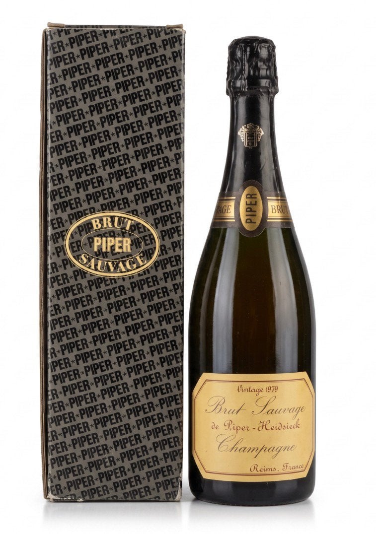 Champagne Piper-Heidsieck, brut sauvage, 1979, Enlèvement ou Envoi, Comme neuf, Champagne