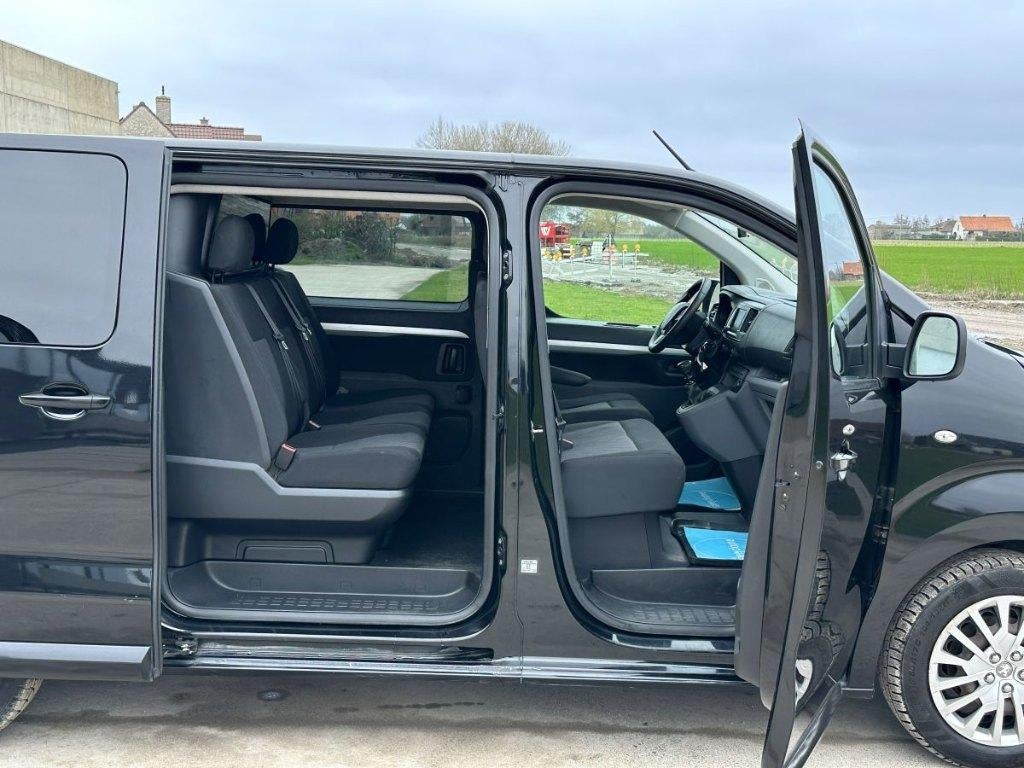 Peugeot Expert Long 2019 Dubbele Cabine 6pl Dodehoek Camera, Auto's, Bestelwagens en Lichte vracht, 90 kW, 2500 kg, Zwart, Bedrijf