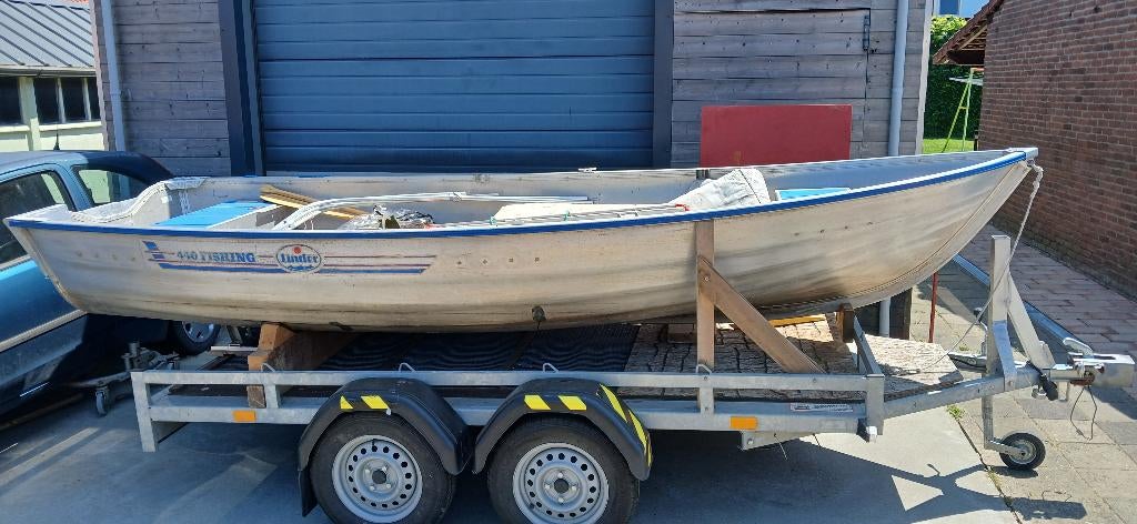 Aluminium bootje 4,4m, Watersport en Boten, Vis- en Consoleboten, Ophalen, Tot 10 pk, Elektrisch, Aluminium